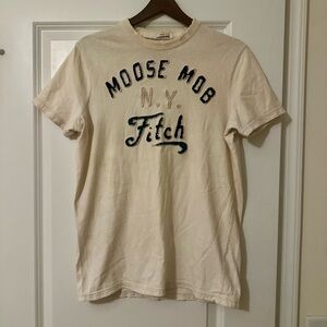Y2K Abercrombie & Fitch Cream T Shirt Men’s L